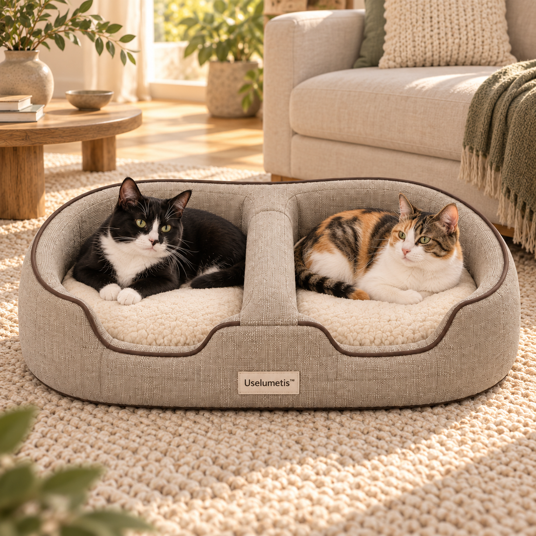 Uselumetis™ Double Nest Pet Bed