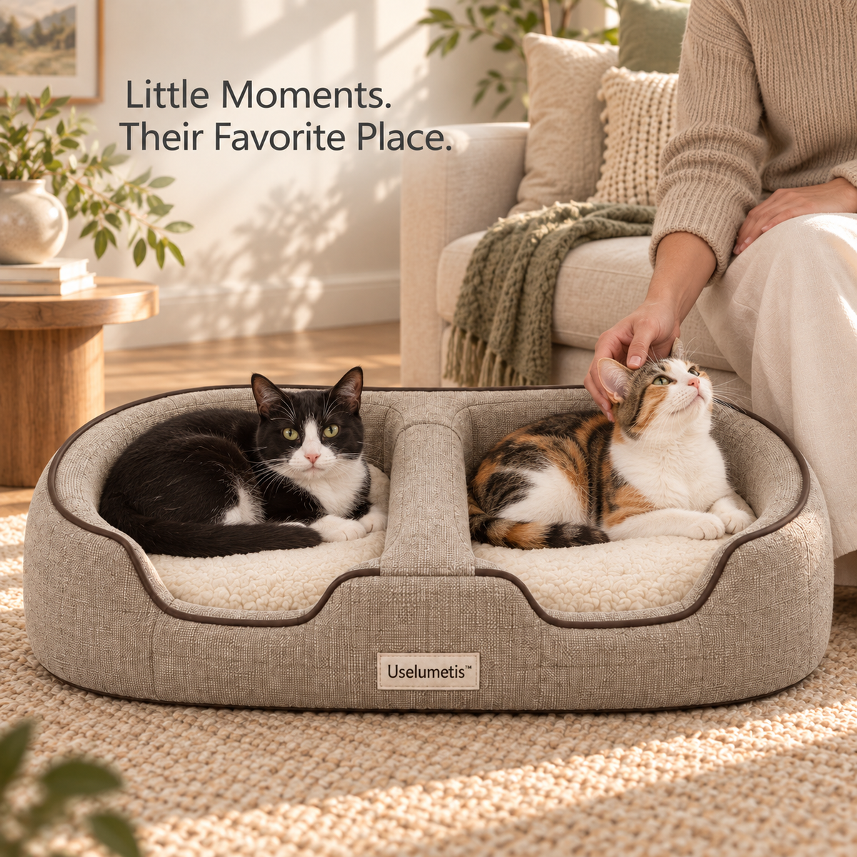 Uselumetis™ Double Nest Pet Bed