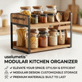 uselumetis™ Modular Kitchen Organizer Shelf | 2-Tier Countertop Storage Rack