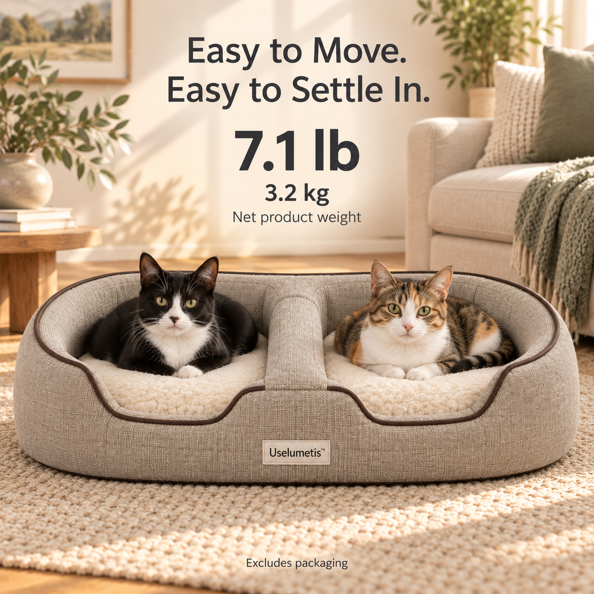 Uselumetis™ Double Nest Pet Bed