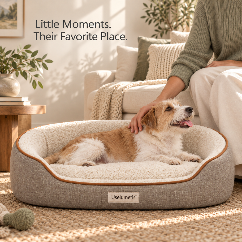 Uselumetis™ Oval Bolster Pet Bed