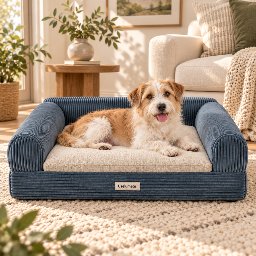 Uselumetis™ Corduroy Sofa Pet Bed