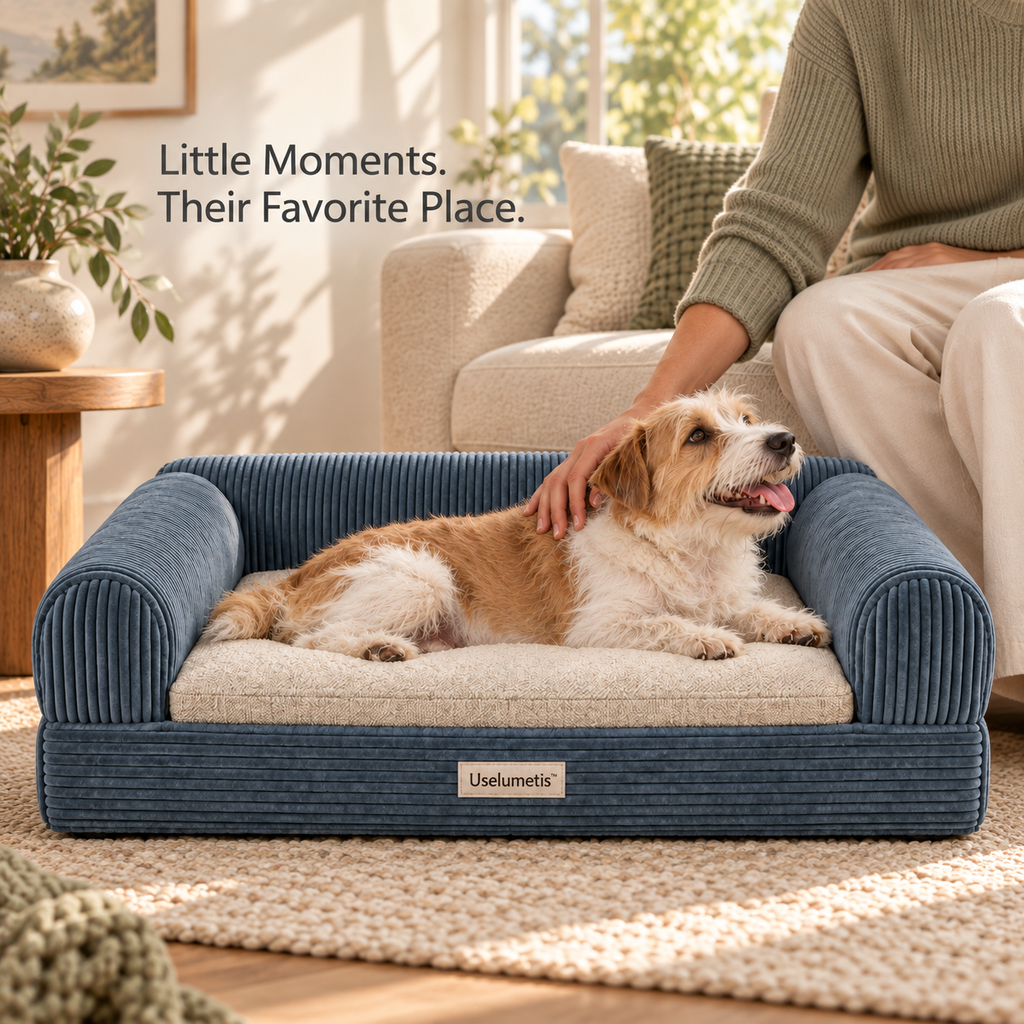 Uselumetis™ Corduroy Sofa Pet Bed