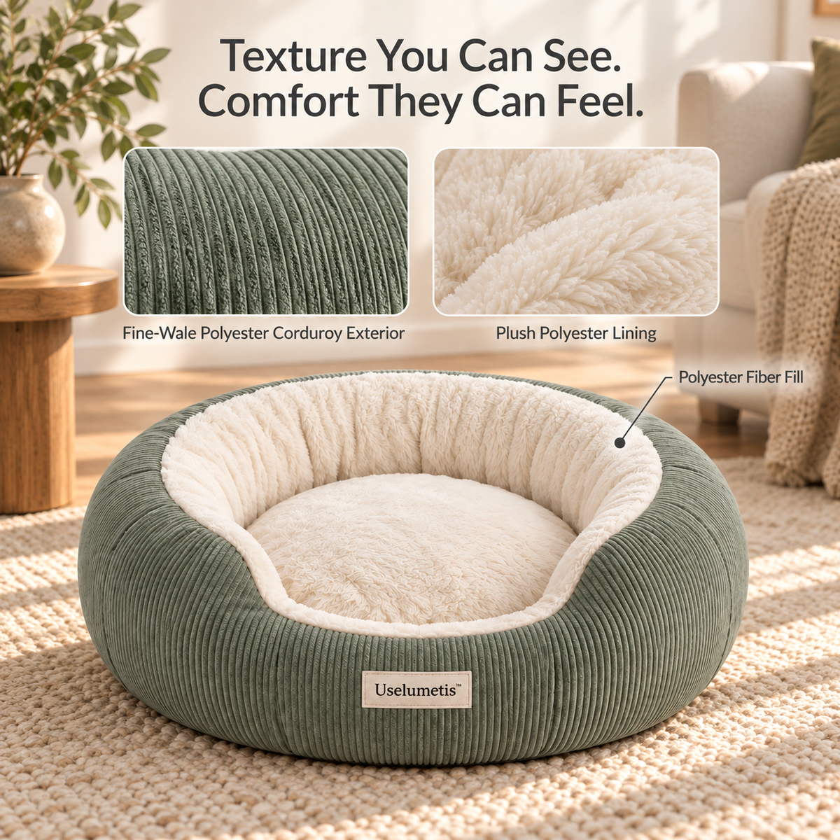 Uselumetis™ Round Nest Pet Bed