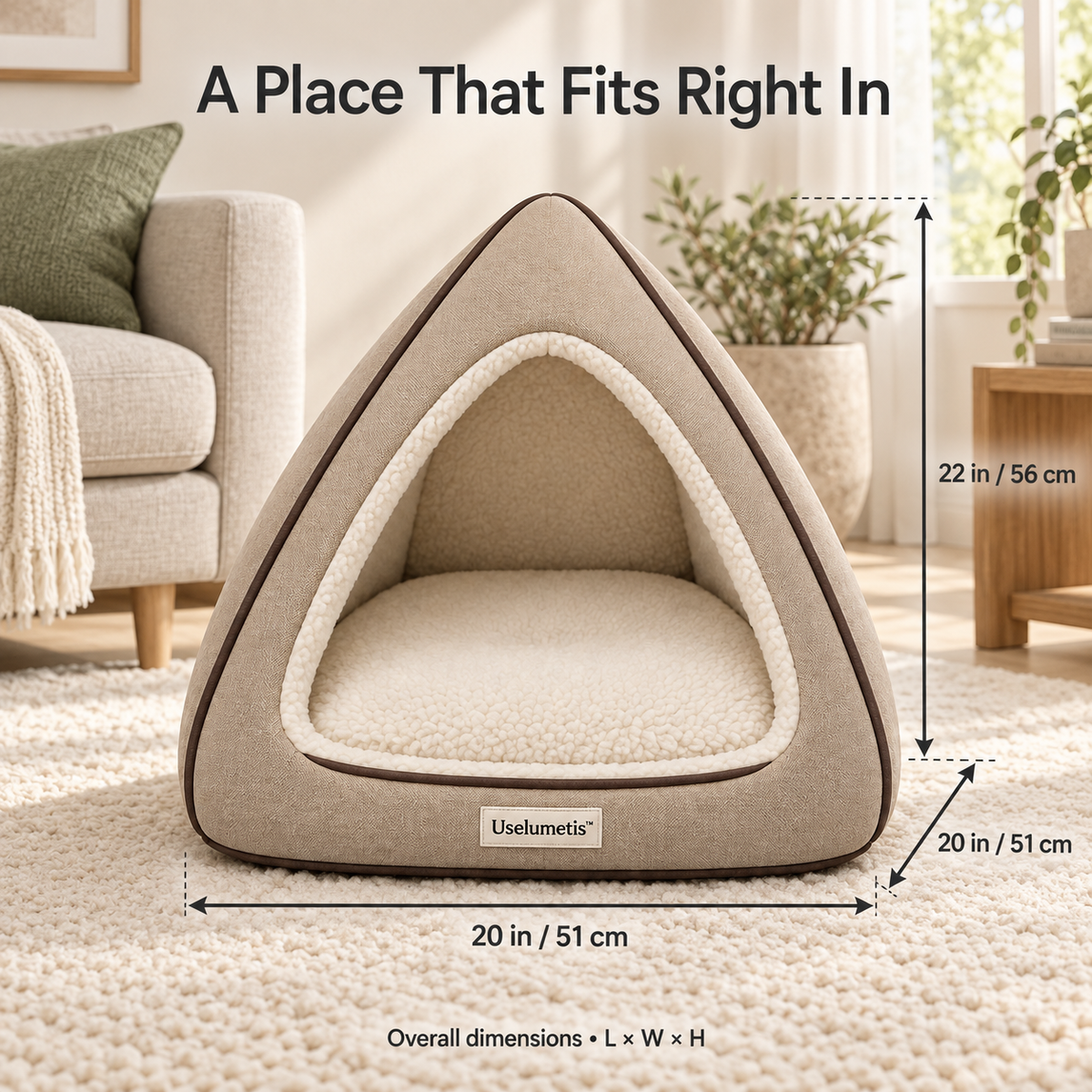 Uselumetis™ Cozy Tent Pet Bed