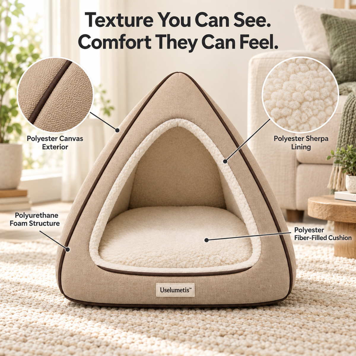 Uselumetis™ Cozy Tent Pet Bed