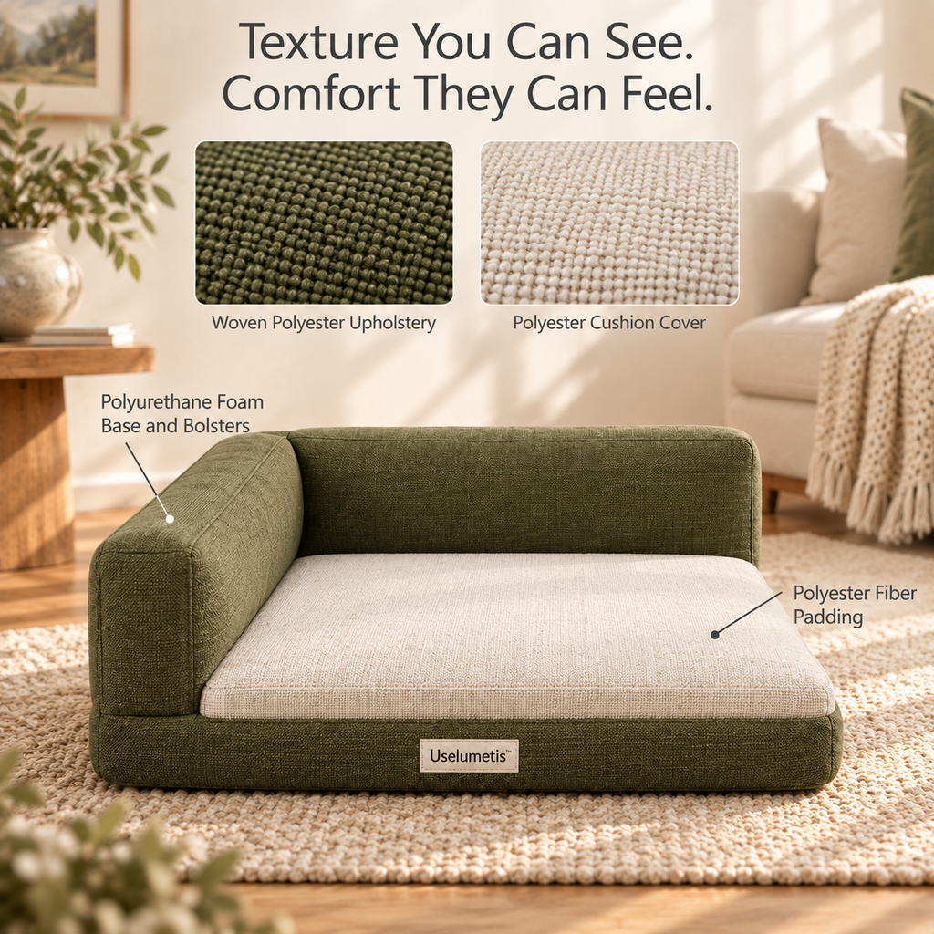 Uselumetis™ L-Shaped Lounge Pet Bed