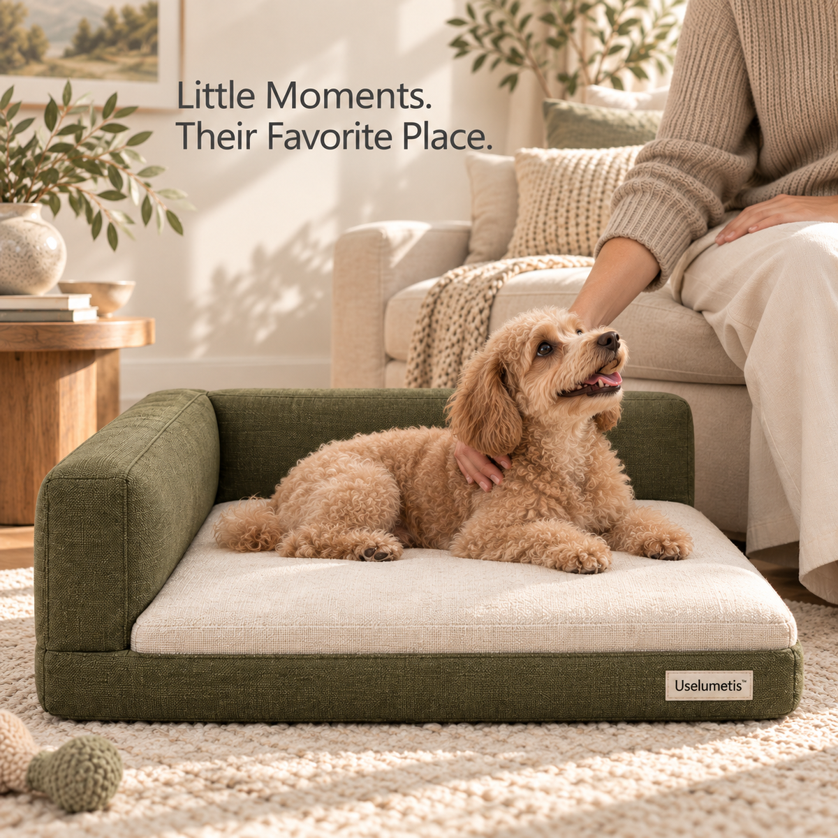 Uselumetis™ L-Shaped Lounge Pet Bed