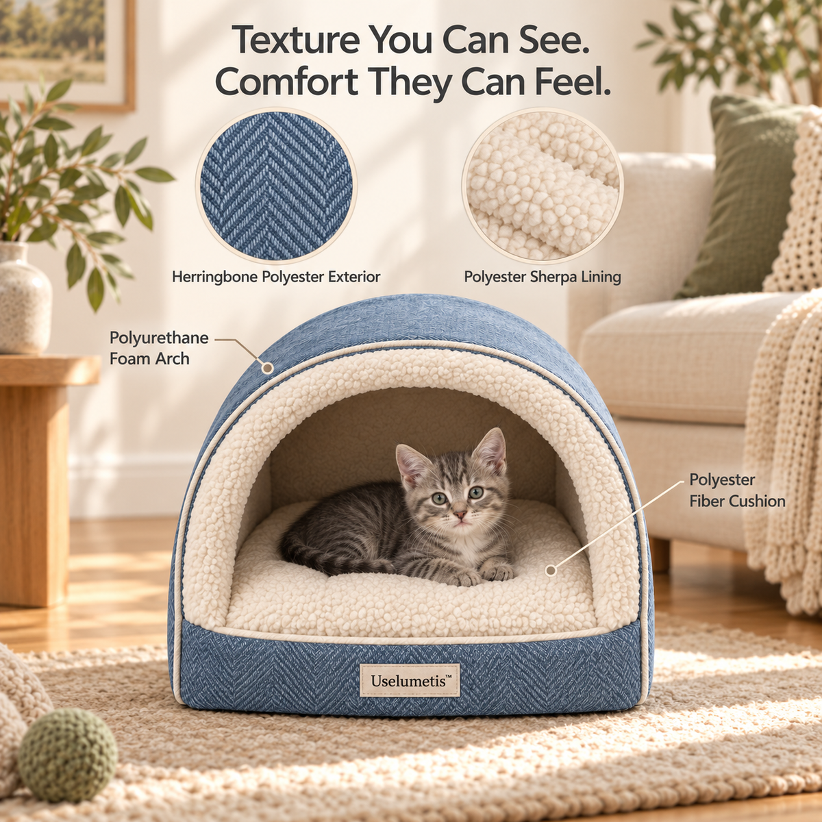 Uselumetis™ Archway Cave Pet Bed