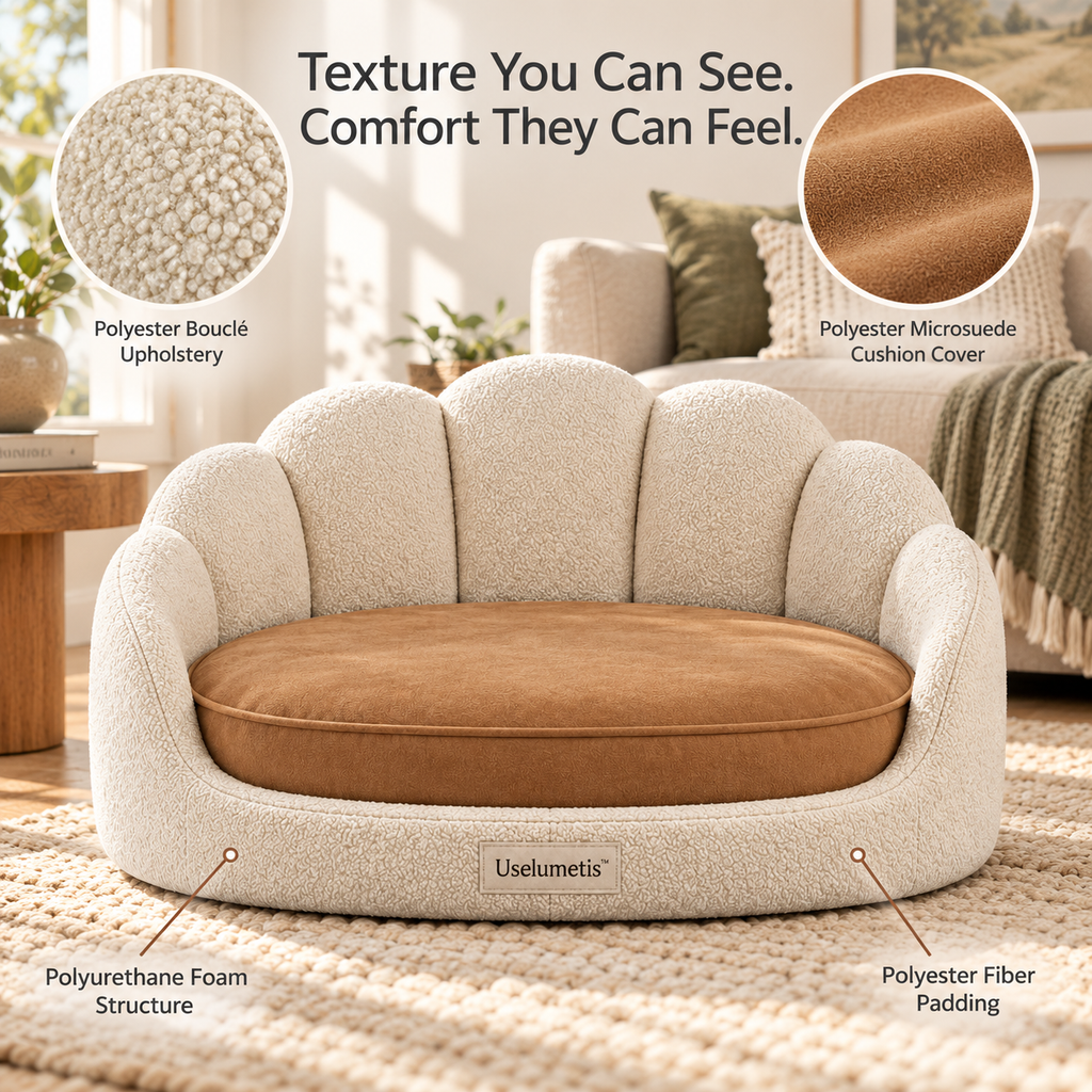 Uselumetis™ Scalloped Sofa Pet Bed