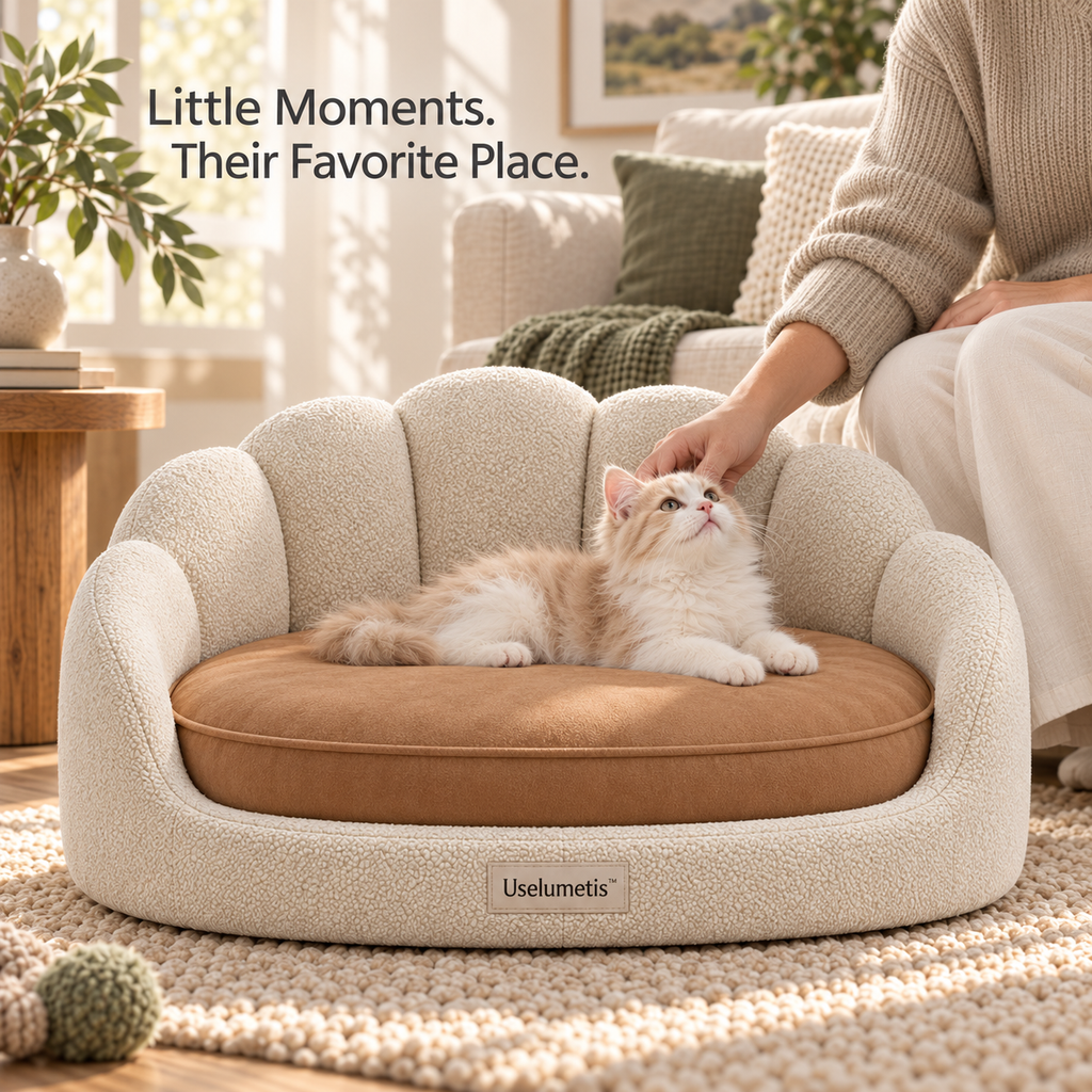 Uselumetis™ Scalloped Sofa Pet Bed