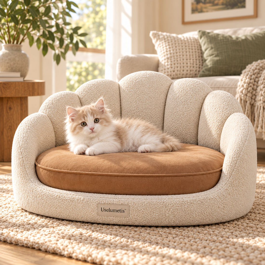 Uselumetis™ Scalloped Sofa Pet Bed