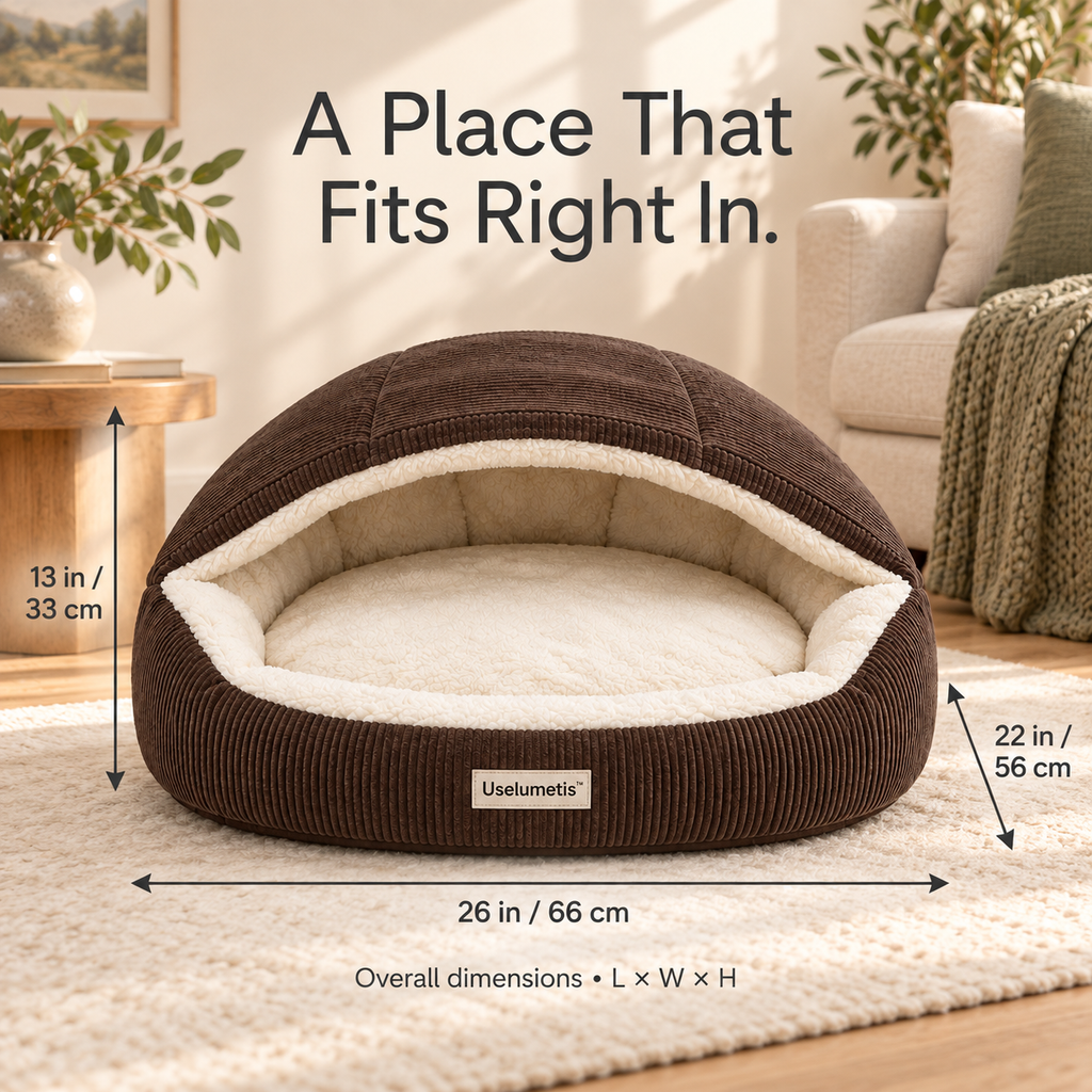 Uselumetis™ Hooded Snuggle Pet Bed