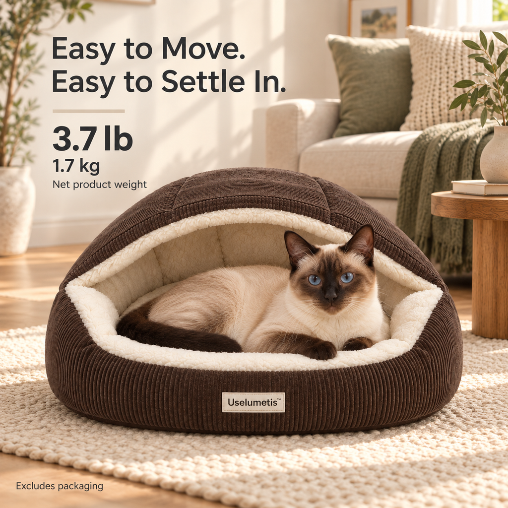 Uselumetis™ Hooded Snuggle Pet Bed