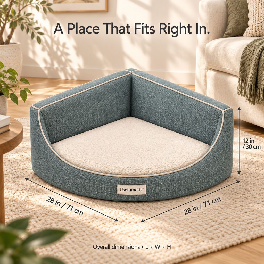 Uselumetis™ Corner Lounge Pet Bed