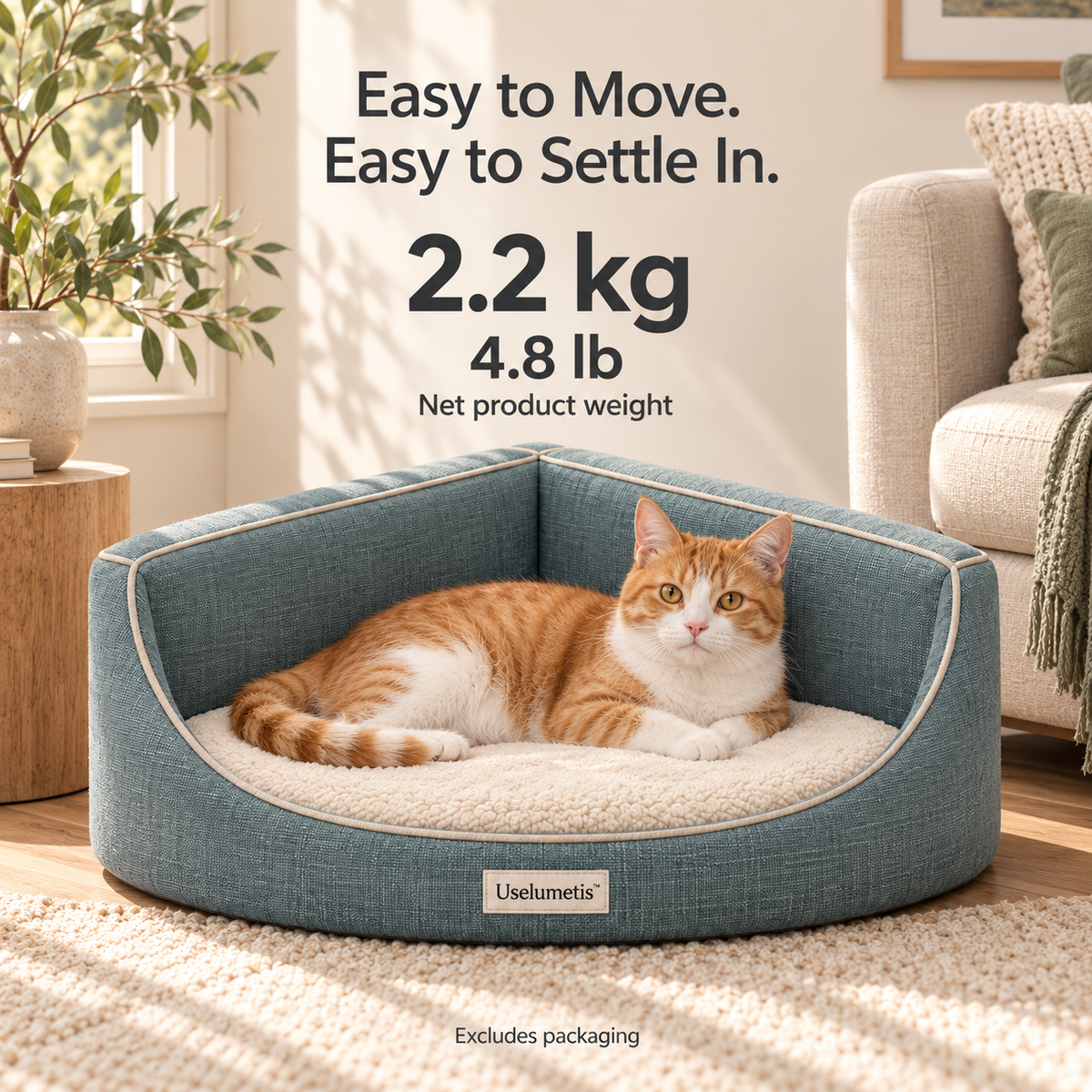 Uselumetis™ Corner Lounge Pet Bed
