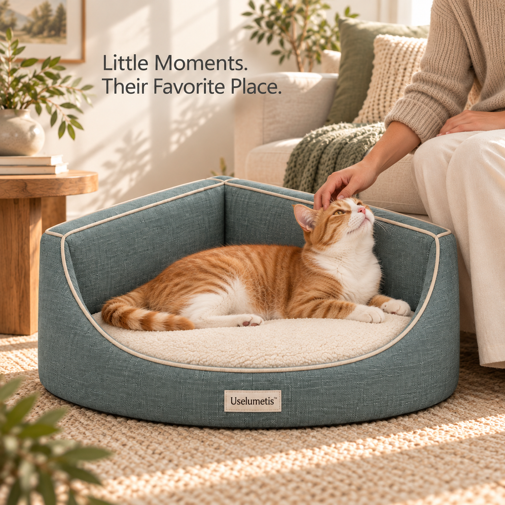 Uselumetis™ Corner Lounge Pet Bed