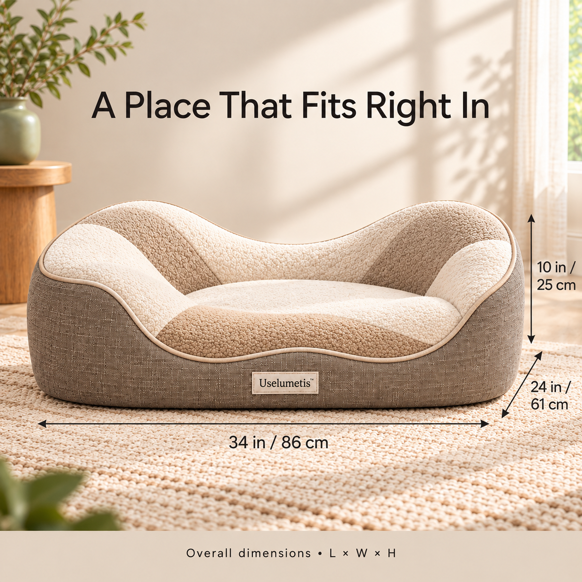 Uselumetis™ Wave Lounge Pet Bed