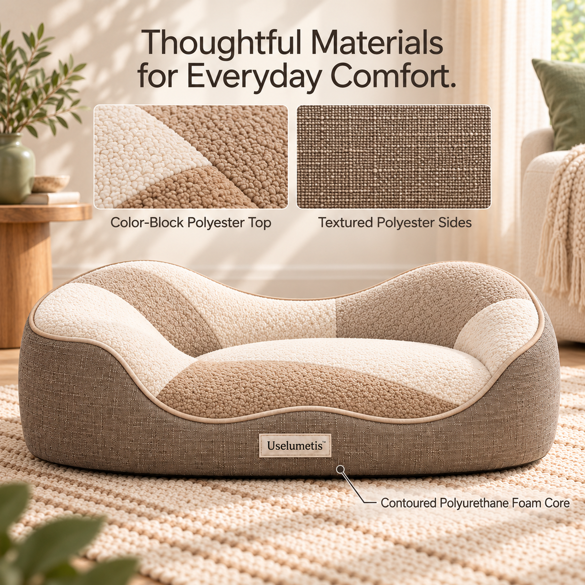 Uselumetis™ Wave Lounge Pet Bed
