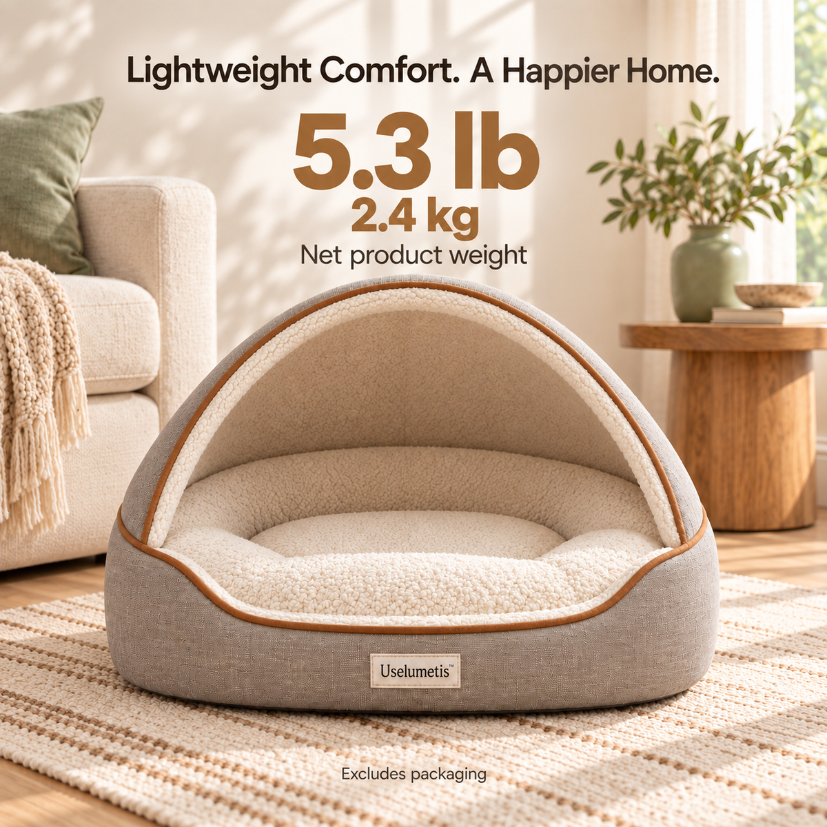 Uselumetis™ Open Canopy Pet Bed