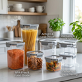 uselumetis™ Airtight Food Storage Container Set | Stackable Pantry Organization Containers